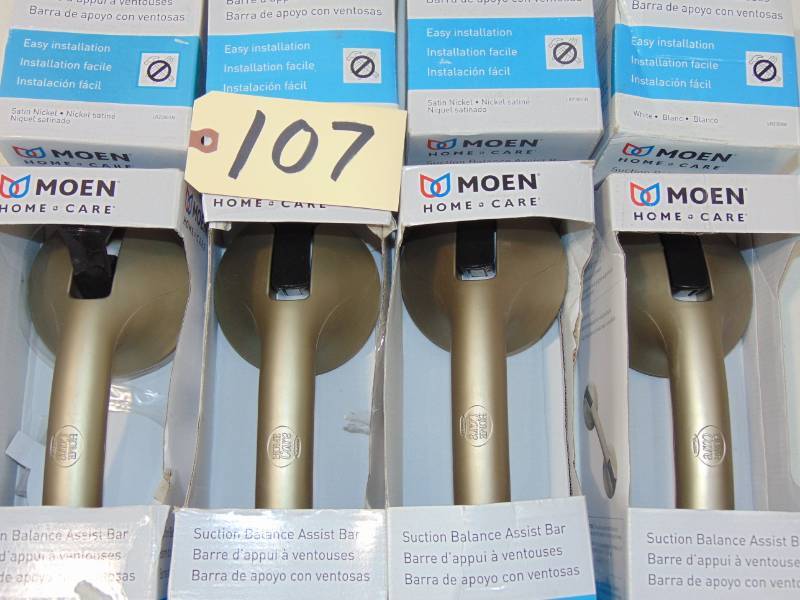 8  Suction Balance Grab Bars in Satin Nickel