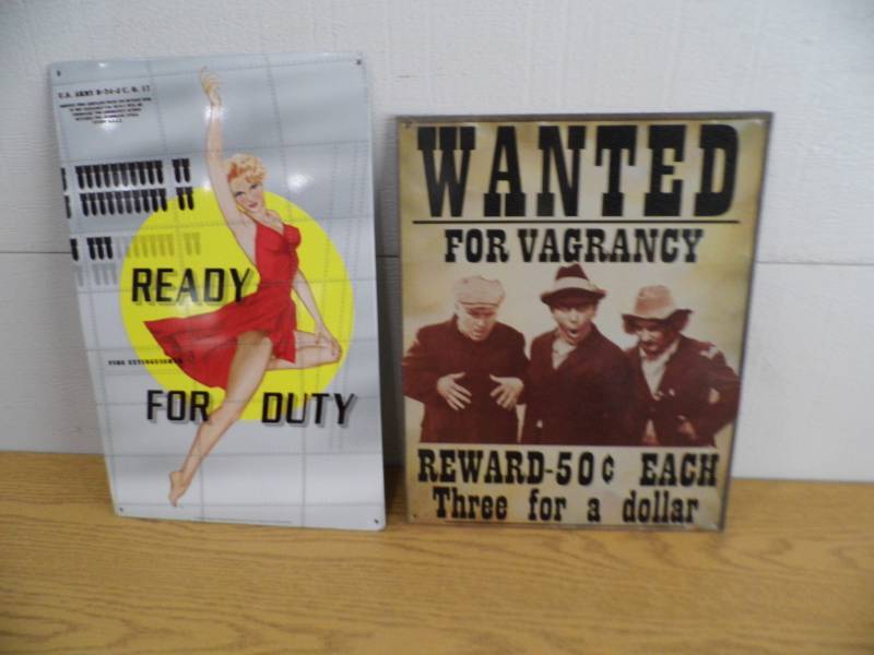 lot 82 image: Metal Signs