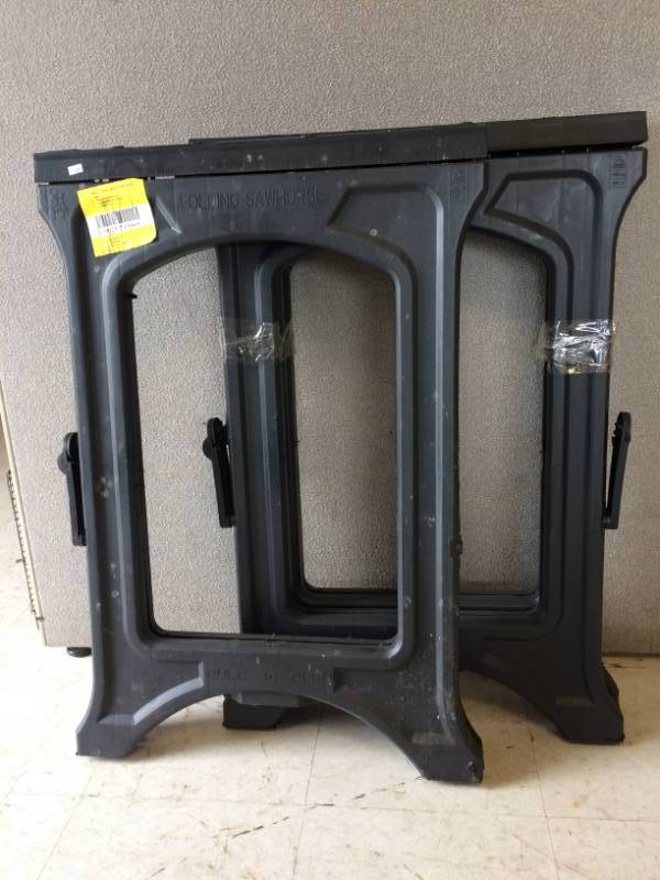 lot 89 image: Folding Sawhorses