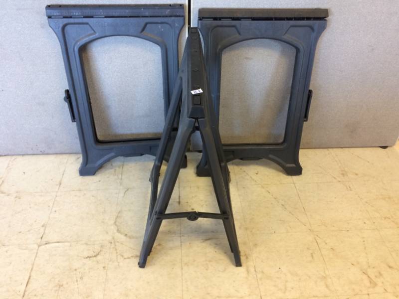 lot 168 image: Folding Sawhorses