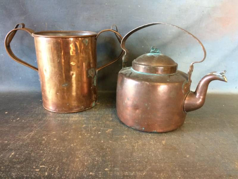 lot 210 image: Copper Teapot and Bucket