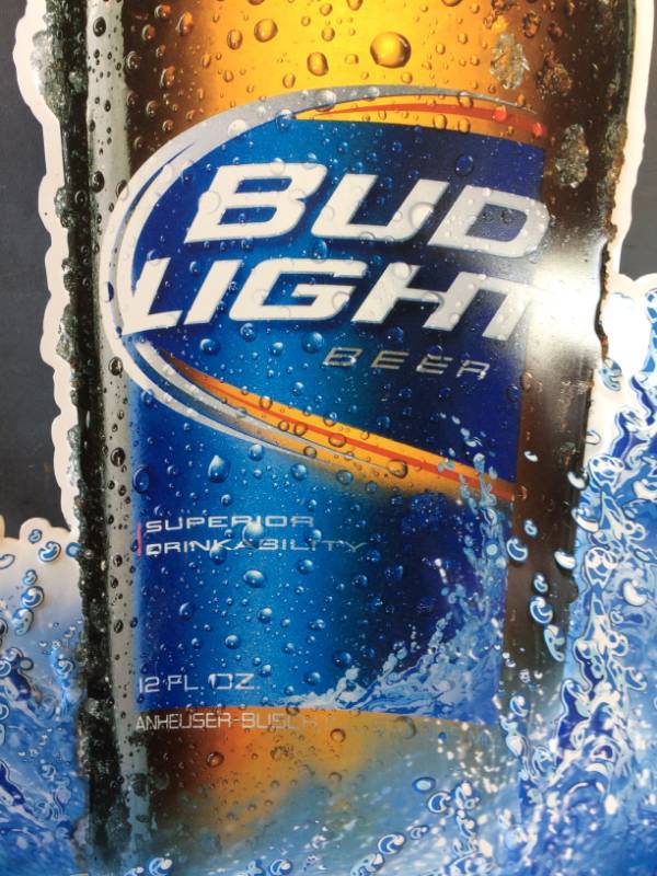 lot 213 image: Bud Light Beer Sign
