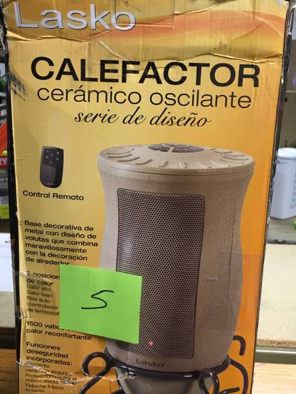 Lasko Designer Series 1500-Watt Oscillating Ceramic Electric Portable Heater in good condition