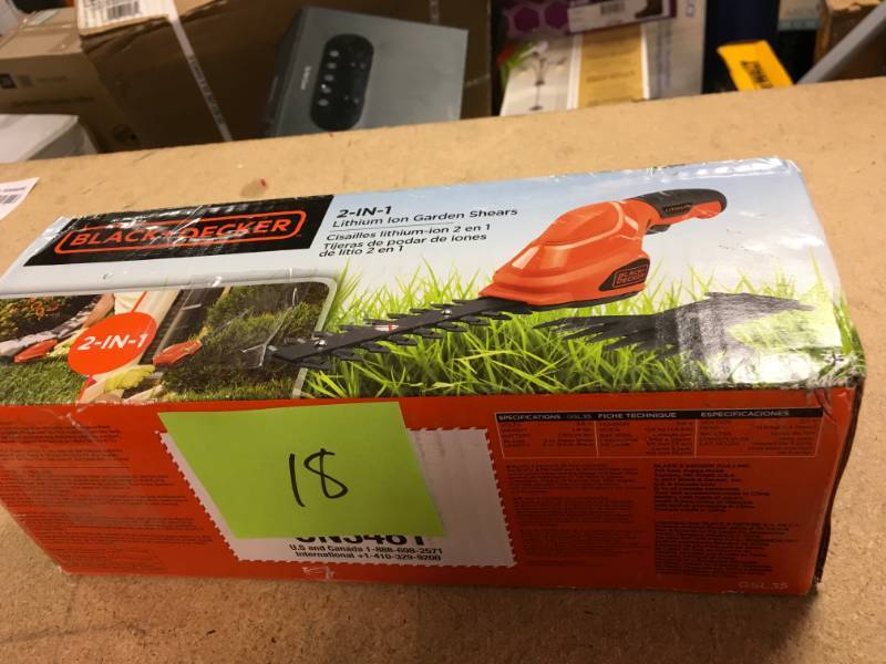 BLACKDECKER 6 in. 3.6-Volt Lithium-Ion Cordless 2-in-1 Compact Garden Shears and Trimmer Combo with Rechargeable Battery and Charger in good condition