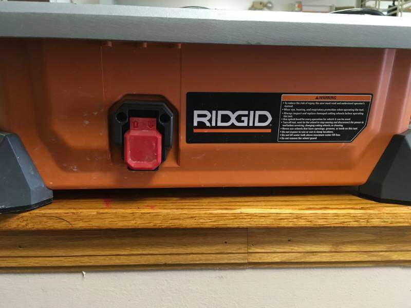 RIDGID 7 Portable Job Site Wet Tile Saw 6.5 Amp Induction Motor Power USED in good condition