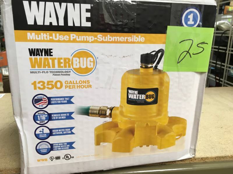 Wayne 0.16 HP WaterBUG Submersible Utility Pump with Multi-Flo Technology in good condition