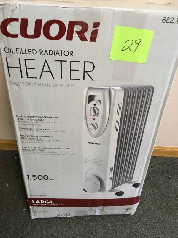 1,500-Watt Electric Oil-Filled Radiant Portable Heater in good condition
