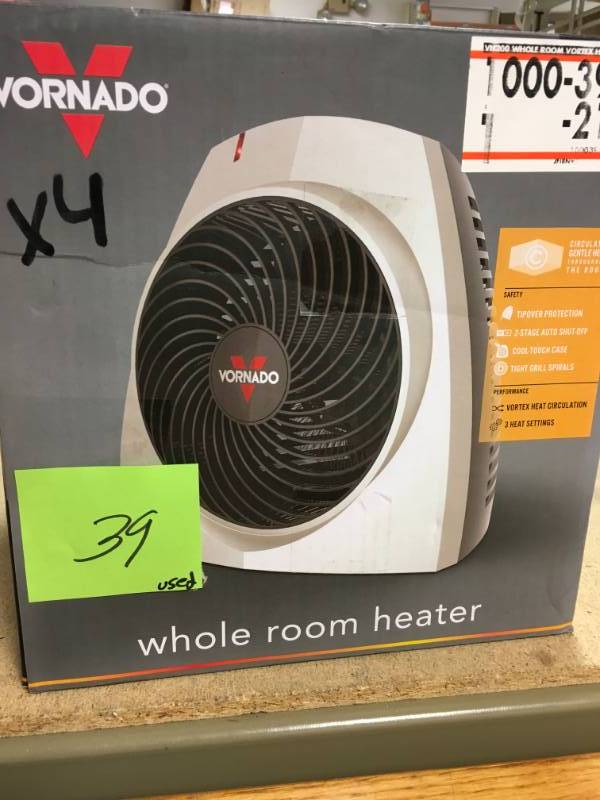 Vornado VH200 1500-Watt Vortex Whole Room Electric Portable Fan Heater USED in good condition