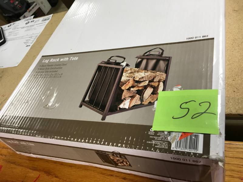 1.6 ft. Firewood Rack with Tote in good condition