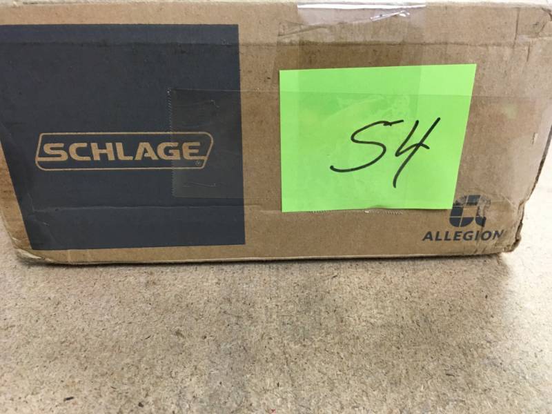 Schlage Camelot Satin Nickel Electronic Door Lock with Accent Door Lever Featuring Flex Lock in good condition