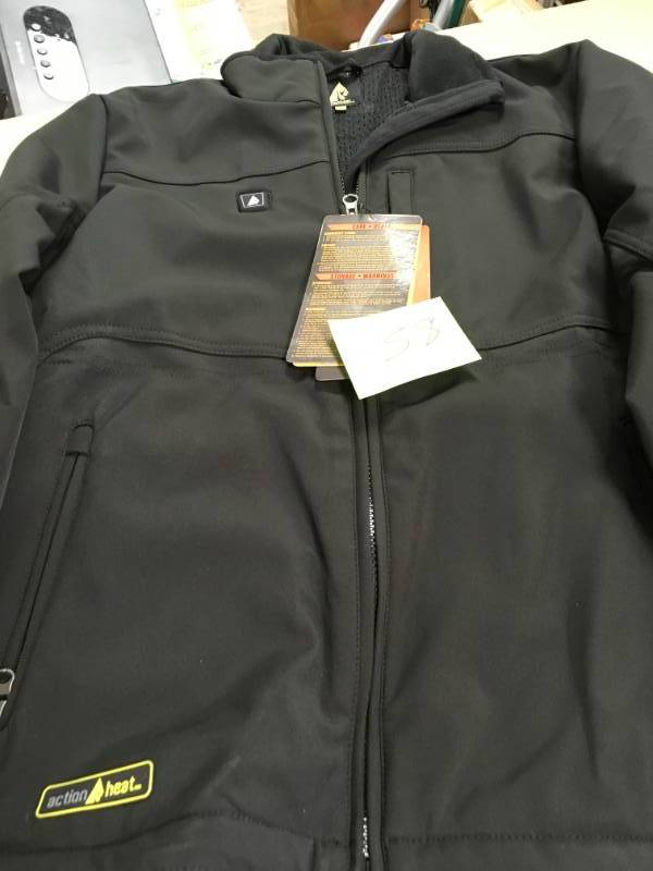 ActionHeat Womens Large Black Softshell 5-Volt Heated Jacket not used