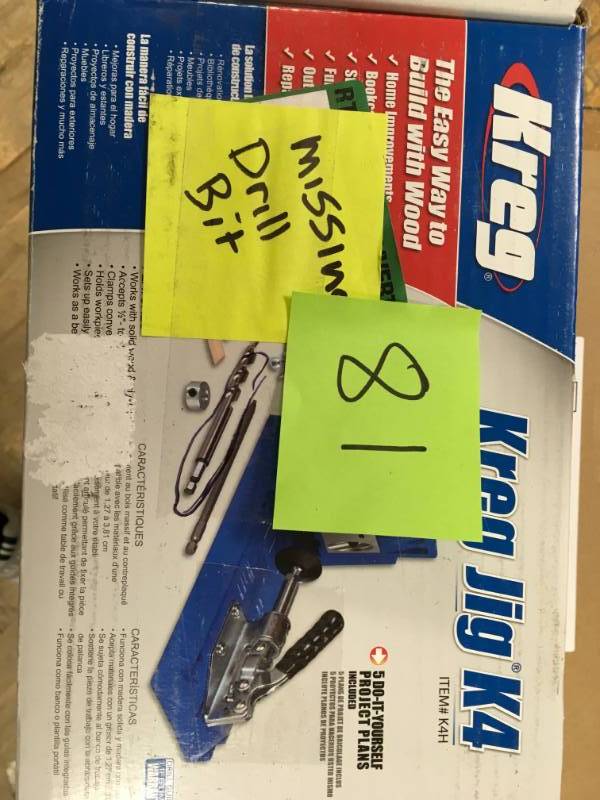 Kreg K4 Pocket-Hole System Missing drill bit in good condition
