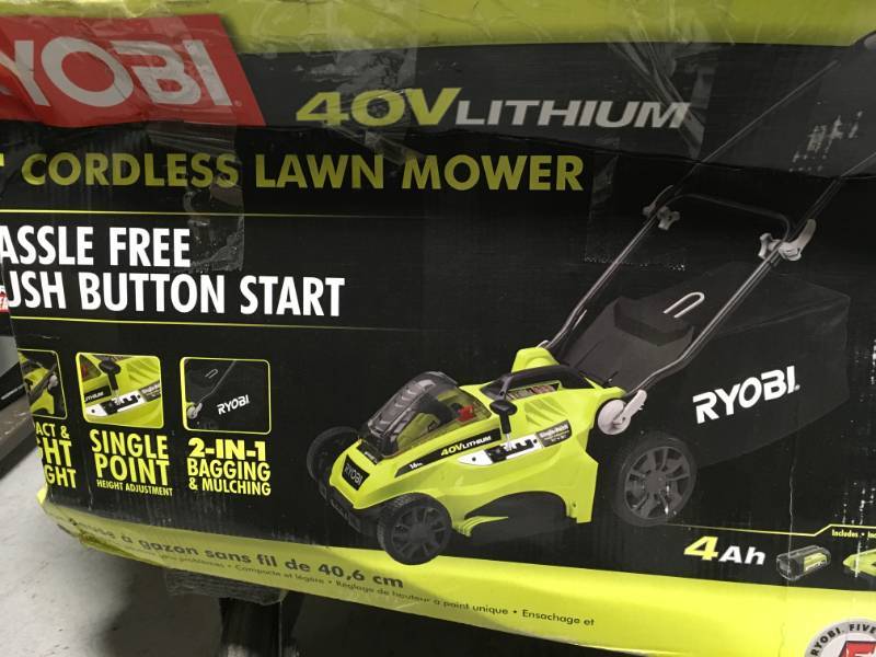 40-Volt 16 in. Lithium-Ion Cordless Walk-Behind Lawn Mower with 4.0 Ah Battery