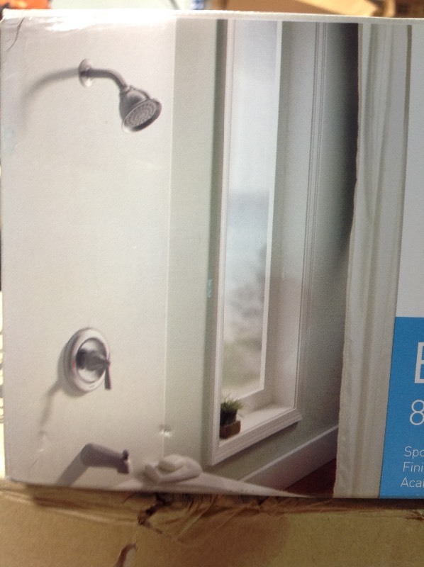 MOEN Banbury Single-Handle 1-Spray Tub and Shower Faucet with Valve in Spot Resist Brushed Nickel (Valve Included) in good conditions