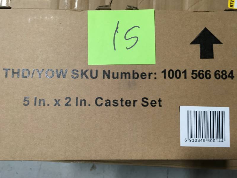 lot 15 image: Husky 5 in. Black PP Caster Kit not used