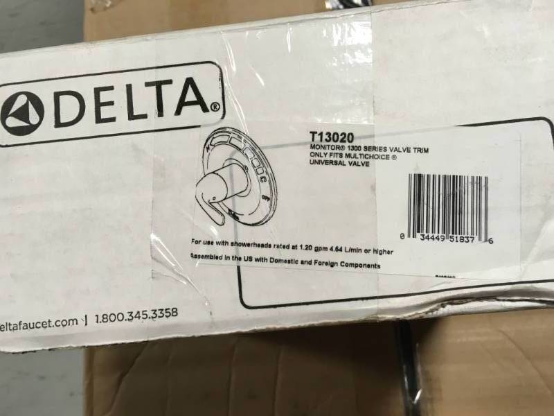 lot 25 image: Delta T13020 Chrome Classic Classic Pressure Balanced Mixing Valve in good condition