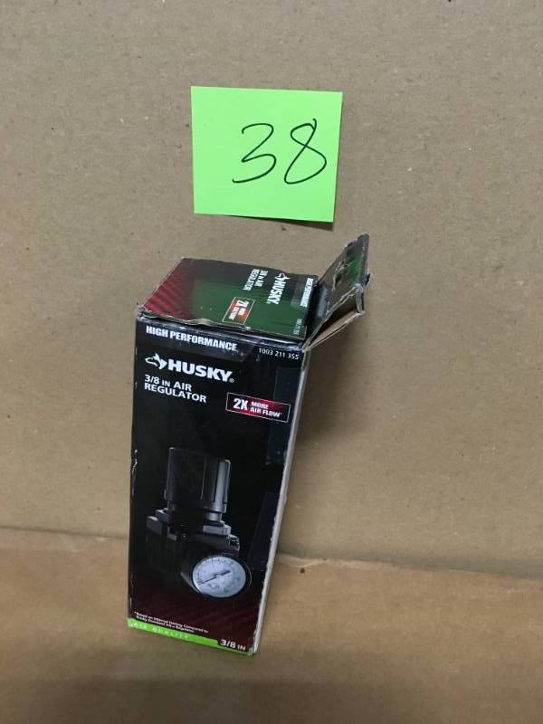 lot 38 image: Husky 38 in. High Performance Air Regulator in good condition