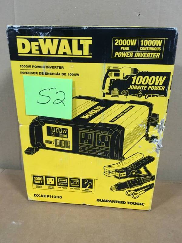 lot 52 image: DEWALT 1000-Watt Power Inverter in good condition