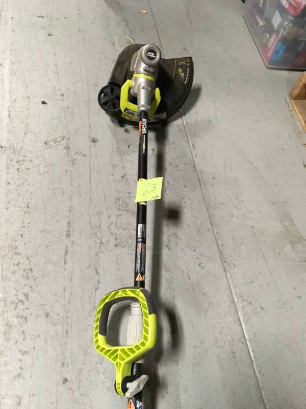 lot 63 image: Ryobi 40-Volt Straight Shaft Cordless String Trimmer RY40001 USED