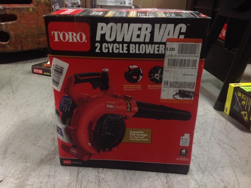 lot 108 image: Toro 150 MPH 460 CFM 25.4cc 2-Cycle Handheld Gas Leaf Blower Vacuum  in very good condition