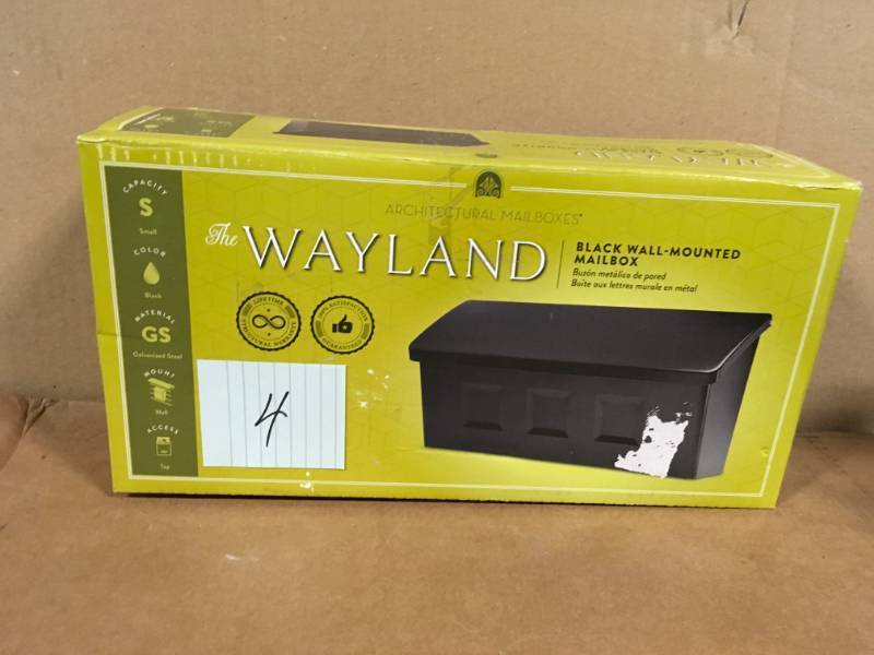 Architectural Mailboxes Wayland Black Wall Mount Mailbox in good condition