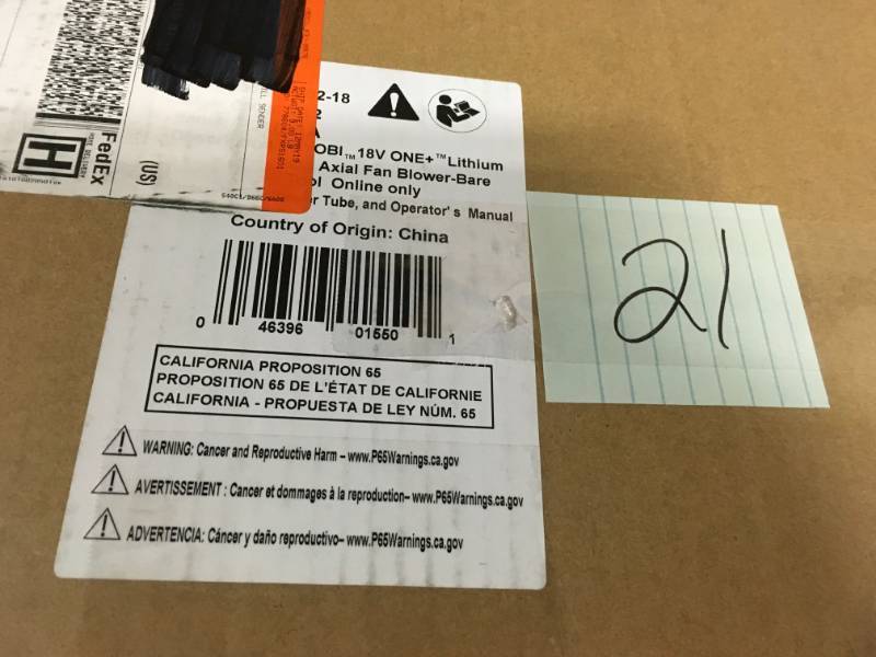 RYOBI ONE 100 MPH 280 CFM 18-Volt Lithium-Ion Cordless Battery Jet Fan Leaf Blower (Tool Only) in good condition