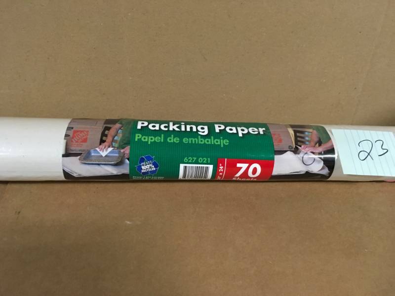 Pratt Retail Specialties 24 in. x 24 in. Packing Paper (70-Sheets) not used