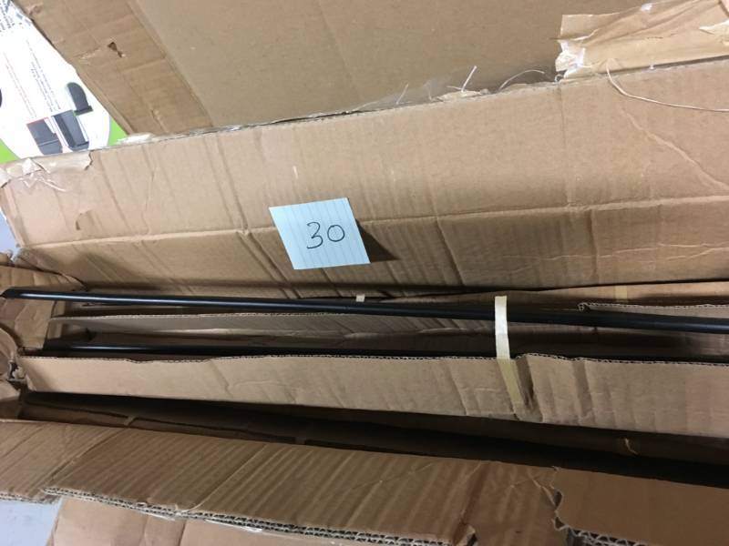 Crates & Pallet 16 in. Black Steel 2-Rod Hairpin Leg (4-Pack) not used