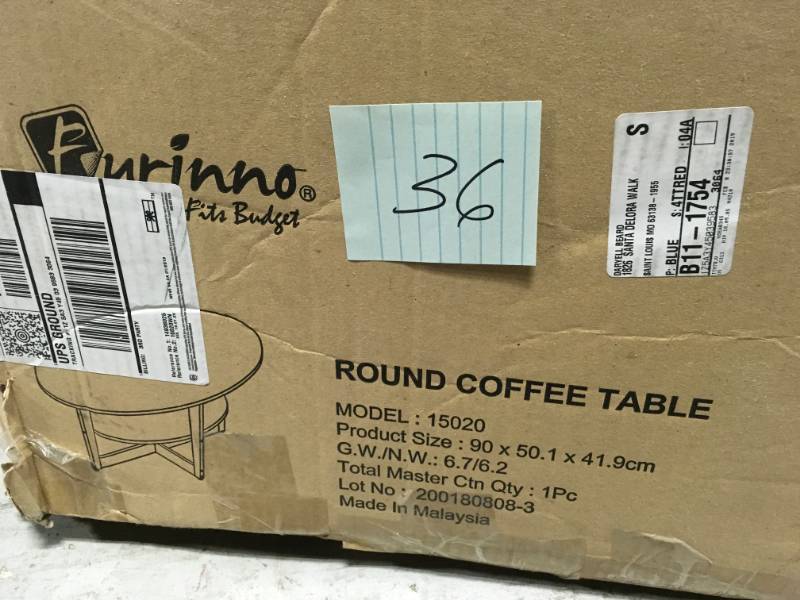 Furinno JAYA Walnut Built-In Storage Coffee Table not used