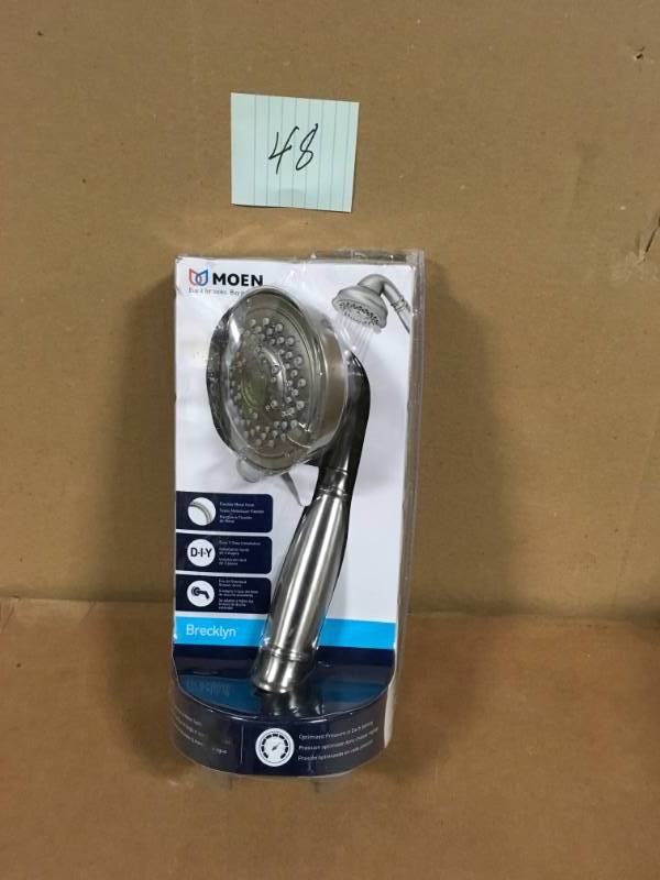 MOEN Brecklyn 8-Spray 4 in. Handheld Shower in Spot Resist Brushed Nickel not used