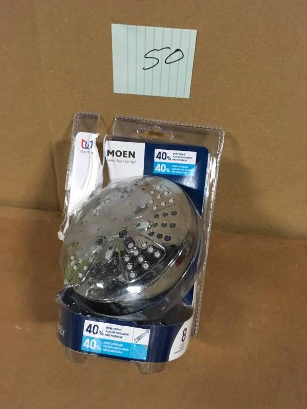 MOEN HydroEnergetix 8-Spray 5 in. Showerhead in Chrome not used