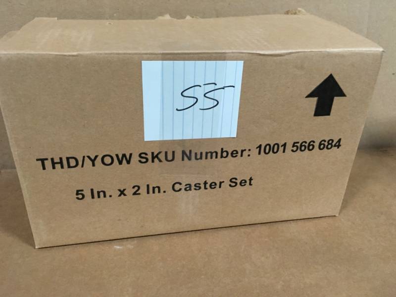 Husky 5 in. Black PP Caster Kit not used