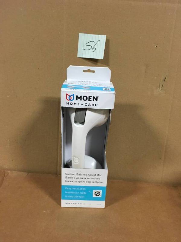 MOEN Home Care 12 in. x 1.26 in. Suction Balance Assist Bar in White not used