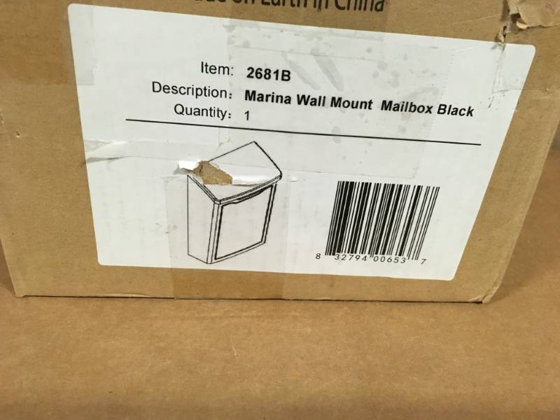 Architectural Mailboxes Marina Black Wall Mount Mailbox in good condition