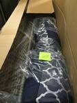 Hampton Bay Beacon Park Gray Wicker Outdoor Loveseat with Midnight Cushions not used