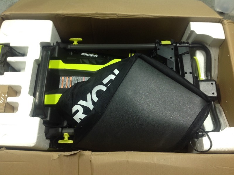 RYOBI 20 in. 40-Volt Brushless Lithium-Ion Cordless Self-Propelled Walk Behind Mower with 5.0 Ah BatteryCharger Included in good conditions