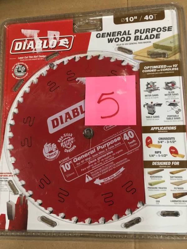 Diablo 10 in. x 40-Teeth General Purpose Saw Blade not used