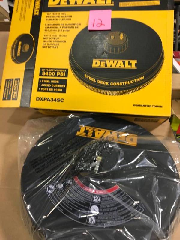 DXPA34SC PRESSURE WASHER 18� SURFACE CLEANER � RATED 3400 PSI  not used