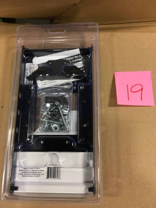 Architectural Mailboxes 4 in. x 4 in. Post Adapter in Black with 3 Mailbox Mounting Options not used