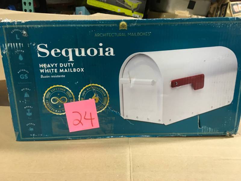 Architectural Mailboxes Sequoia White Heavy Duty Post Mount Mailbox in good condition
