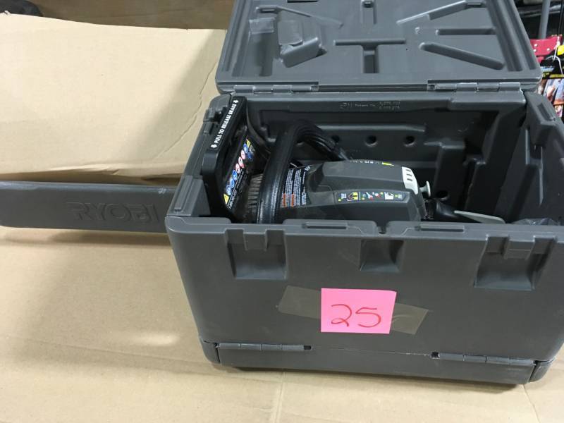 RYOBI 18 in. 38cc 2-Cycle Gas Chainsaw with Heavy Duty Case in good condition