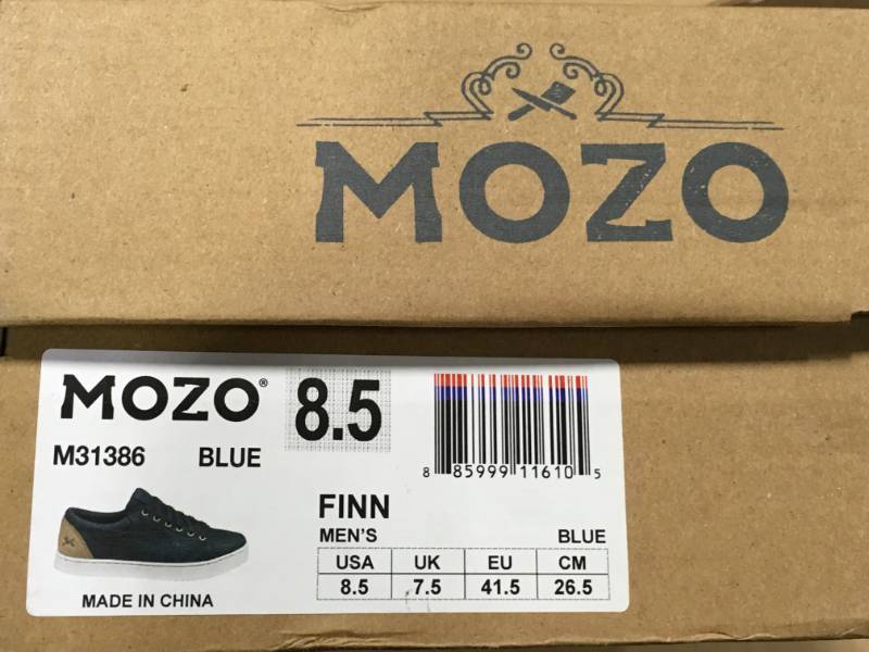 MOZO Finn Mens Size Leather Slip-Resistant Work Shoe SZ 8.5 BLUE not used