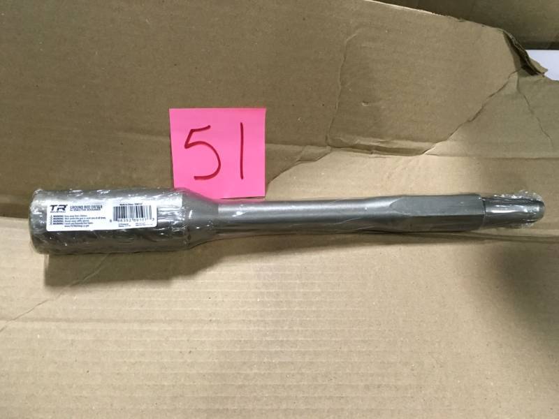 TR Industrial 34 in. Steel Ground Rod Driver for TR-100 and TR-300 Series Demolition Hammers in good condition