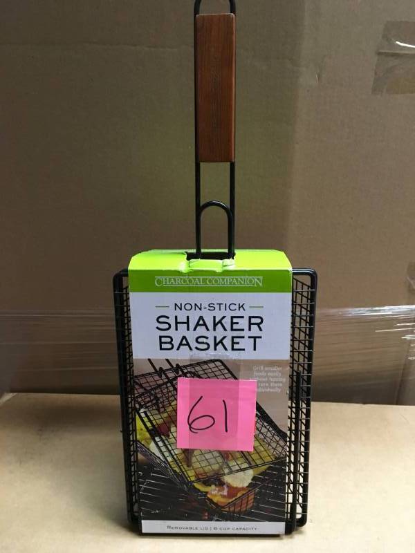 Charcoal Companion Non-Stick Shaker Basket with Lid in good condition
