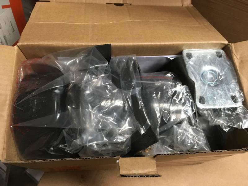 Husky 5 in. Black PP Caster Kit in good condition