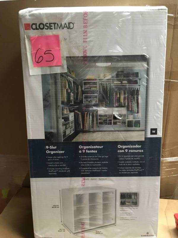 ClosetMaid Elite 19-34 in. White 9-Slot Organizer in good condition
