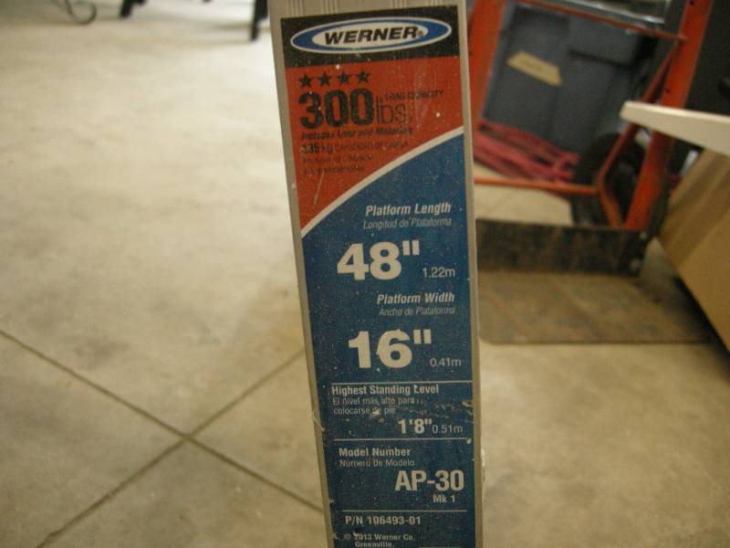 lot 85 image: Werner Aluminum Work Platform