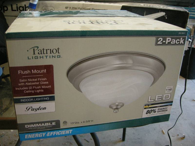 lot 221 image: LED Ceiling Light - 2 pack