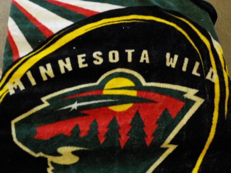 lot 143 image: Minnesota Wild Throw 48 x 56...