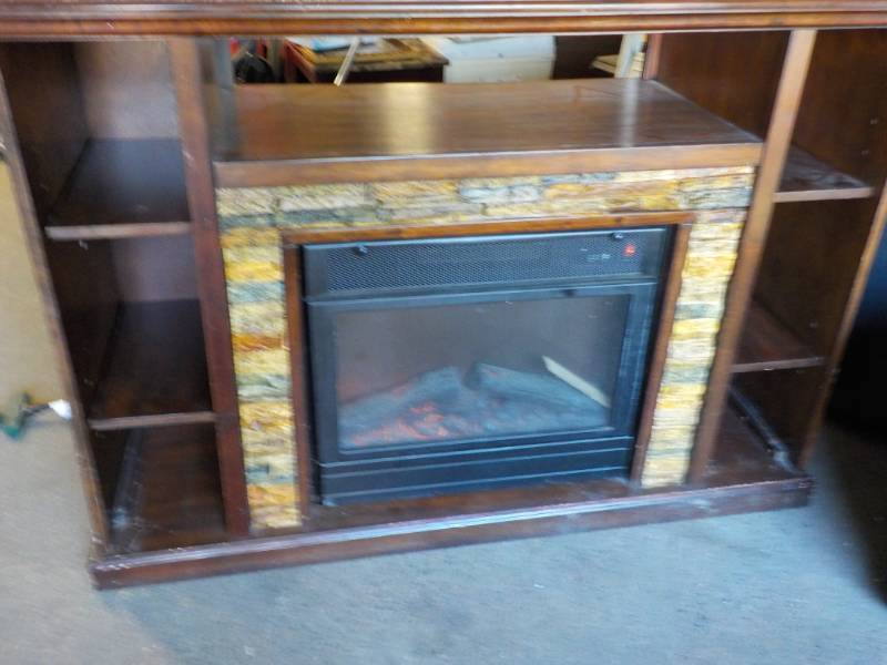 lot 152 image: Electric Fireplace Entertainment Ce...